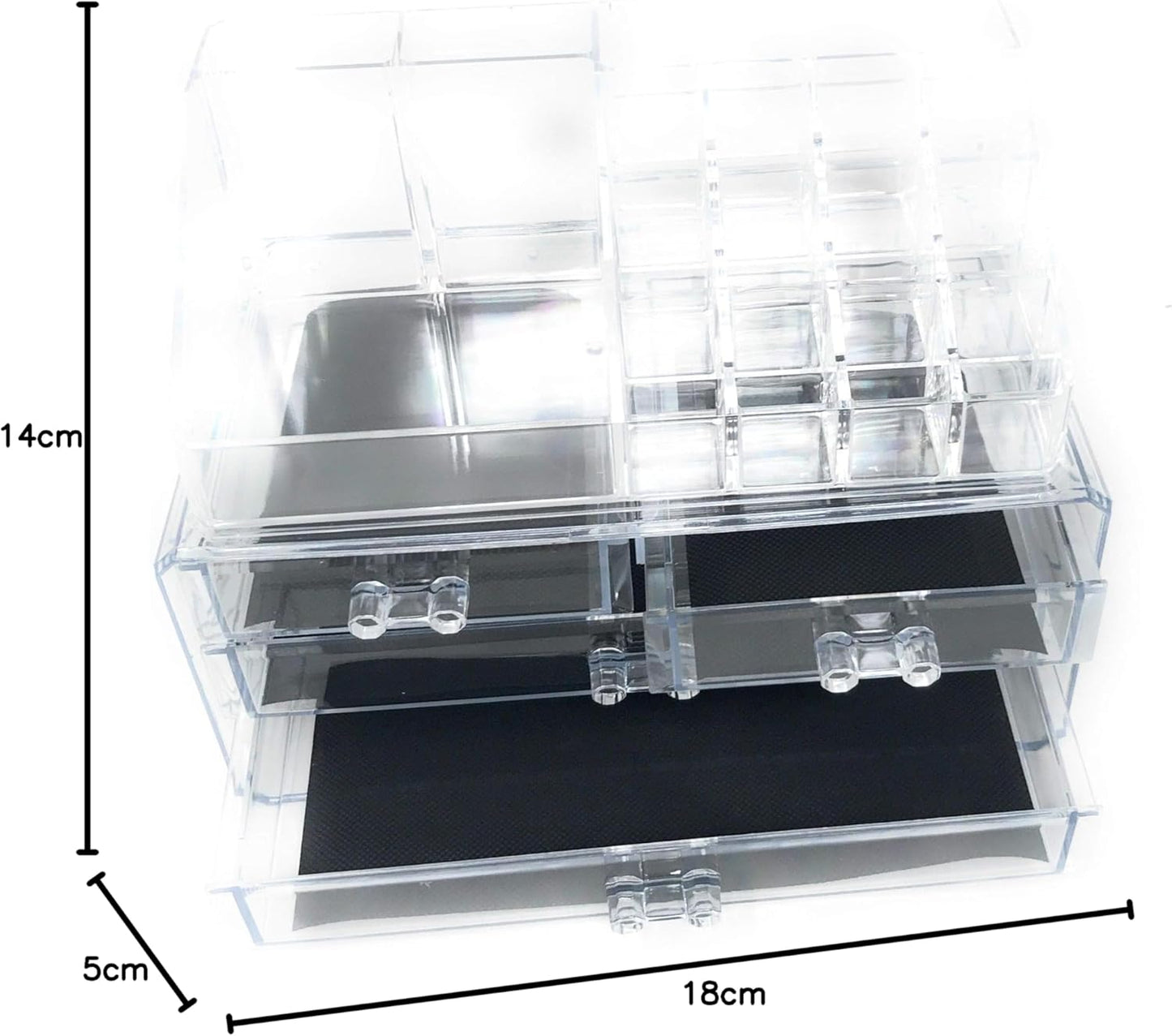 tempo di saldi Transparent Organiser for Cosmetic Accessories, Ideal for Make Up Products
