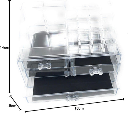 tempo di saldi Transparent Organiser for Cosmetic Accessories, Ideal for Make Up Products
