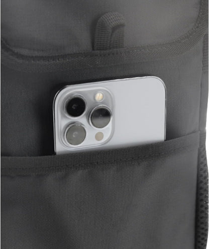 HYPIQQ Pattumiera da Campeggio con Coperchio e Tasche di stoccaggio Pieghevole Hanging Seat Gap necessità per Accessori Auto Life Essentials Cleaning Supplies,Nero,One Size