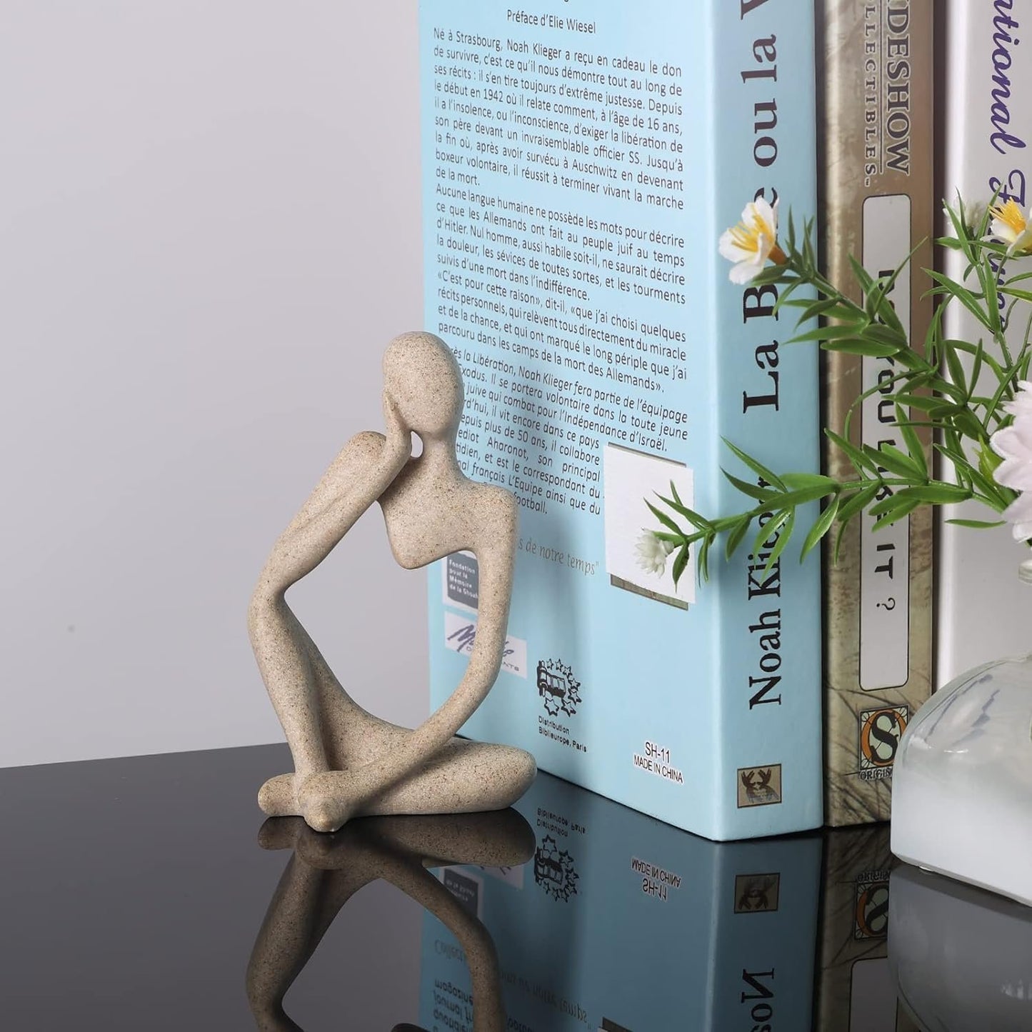 Irayin Abstract Thinker Statue Sculpture, Home Decorative Figurines, Abstract Sculpture in Polyresin, Modern Ornaments Living Room, Decorative Figurines House - Rocks