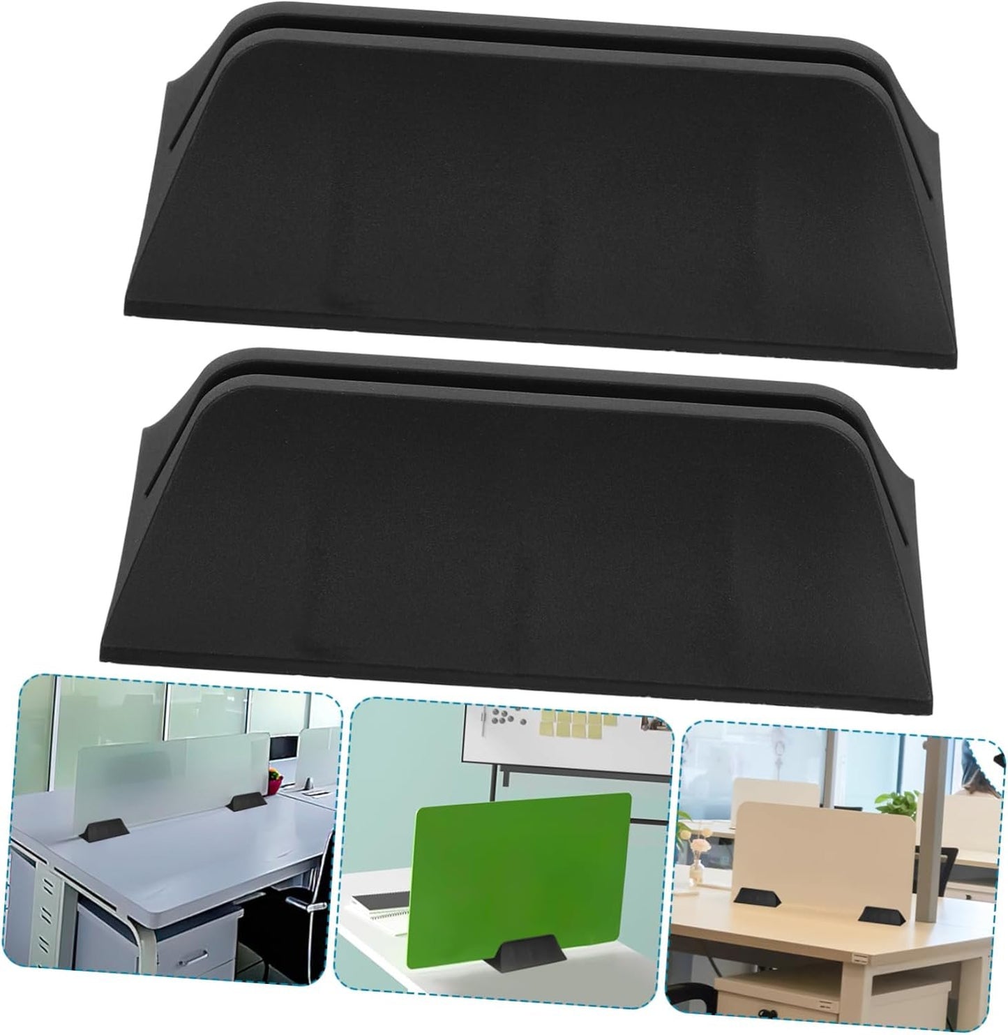 FUNOMOCYA 2Pcs Desk Partition Clamp Plastic Divider Clip for Privacy Panel Stable Screen Bracket for Office Desk for Workspace Organization
