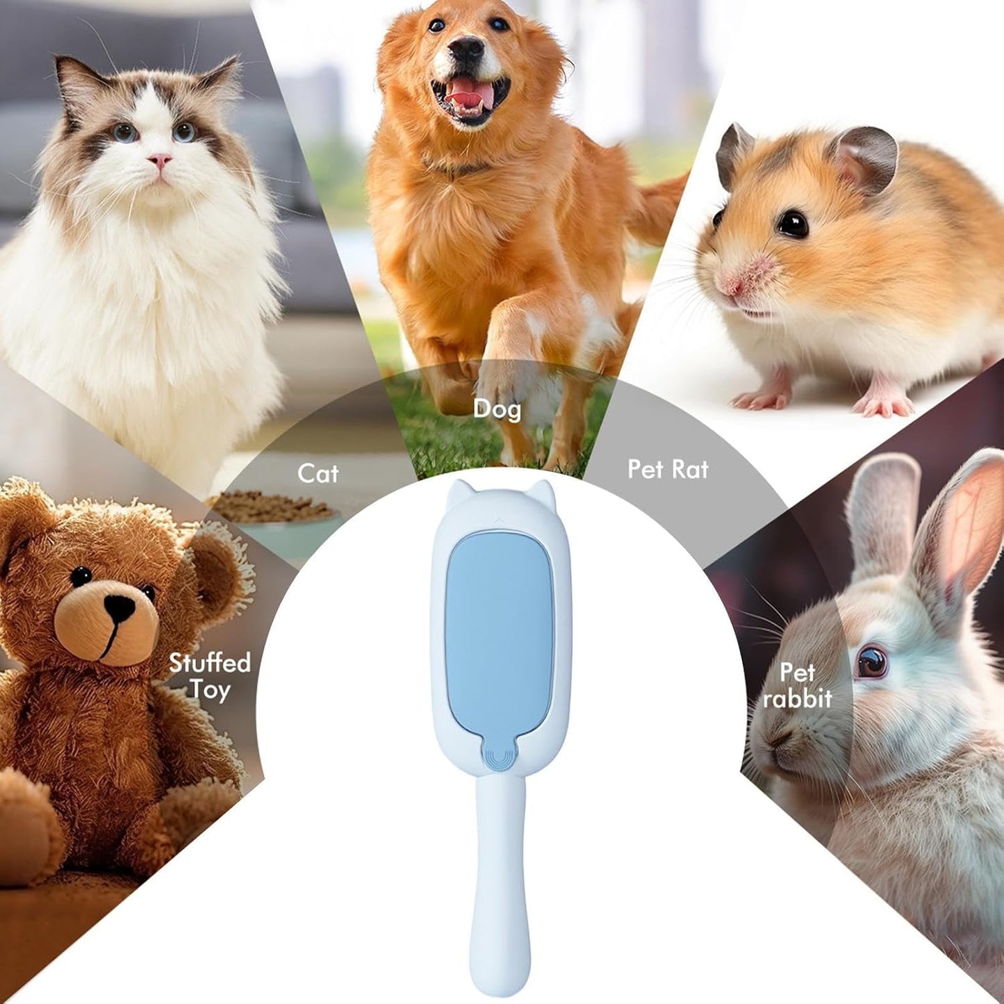 Deshedding Brush, Cat Deshedder, Pet Grooming Tool, Gentle Comb for Shedding, Comfortable Grip Handle, Ideal for Family Friends Teen, 8.66x2.36x1.97 Inches