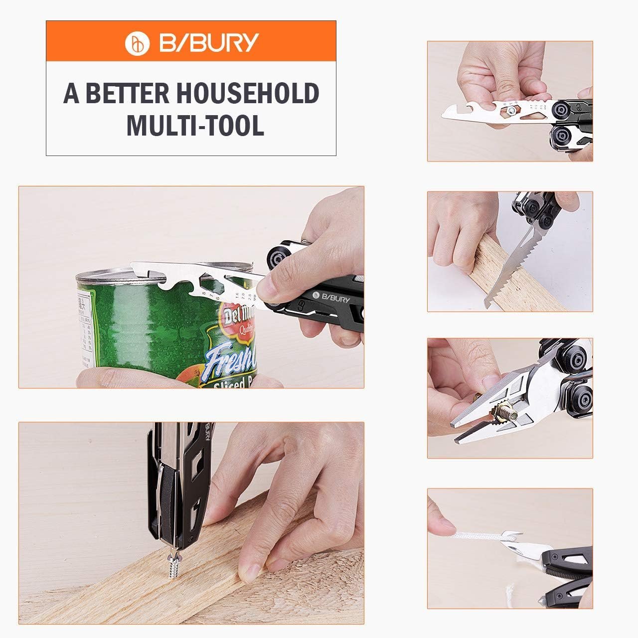 Gift for Him Multitool Pliers,18-in-1 Multi-Purpose Pocket Knife Pliers Kit, Durable Stainless Steel Multi-Plier Multi-Tool for Survival, Camping, Hunting, Fishing and Hiking