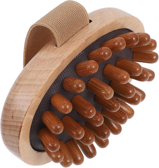 minkissy Wooden Massager Massager Comb Furry for Acupoint Manual Massage Tool Scalp Massager for Stress Relax