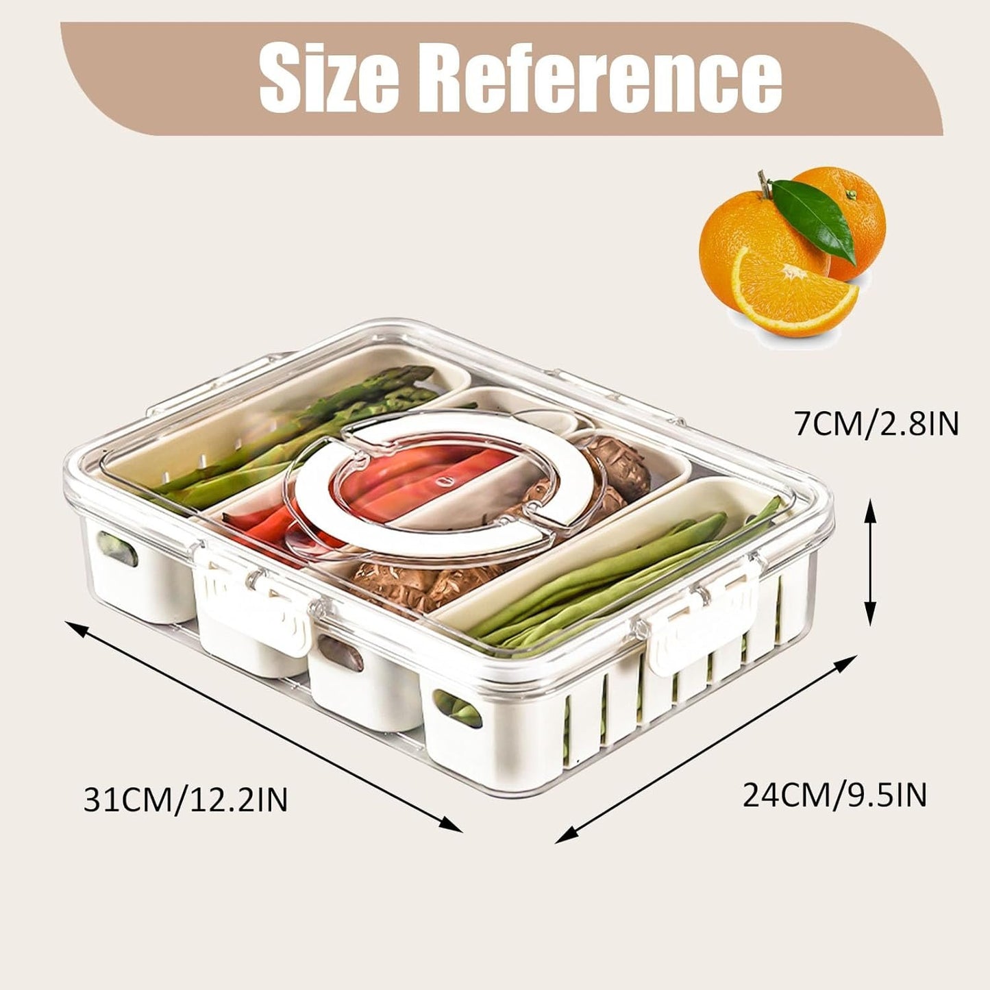 MLKLDOU Fridge Organisers Vegetable Fruit Storage Container,Refrigerator Organizer Bins with Lids & Handle,Stackable Fridge Organizer,Pantry Multipurpose Divided Organizer Boxes (Low)