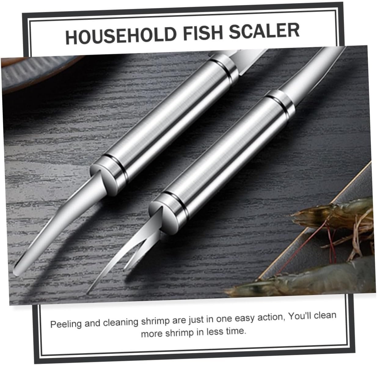Alipis 4 Pezzi Taglia Gamberetti Freddo Cucina Gadget Crepe Pulitore di Gamberetti Roti Poggiautensili per Granchio Macchina Automatico Utensile Reti da Pesca Silver Acciaio Inossidabile