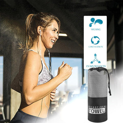 Quick Drying Beach Towel, Microfiber Sandproof Bath Towel, Ultra-Absorbent Workout Gear, Portable Fast-Dry Cloth for Fitness and Travel, 15.75x31.5 inches, Microfiber