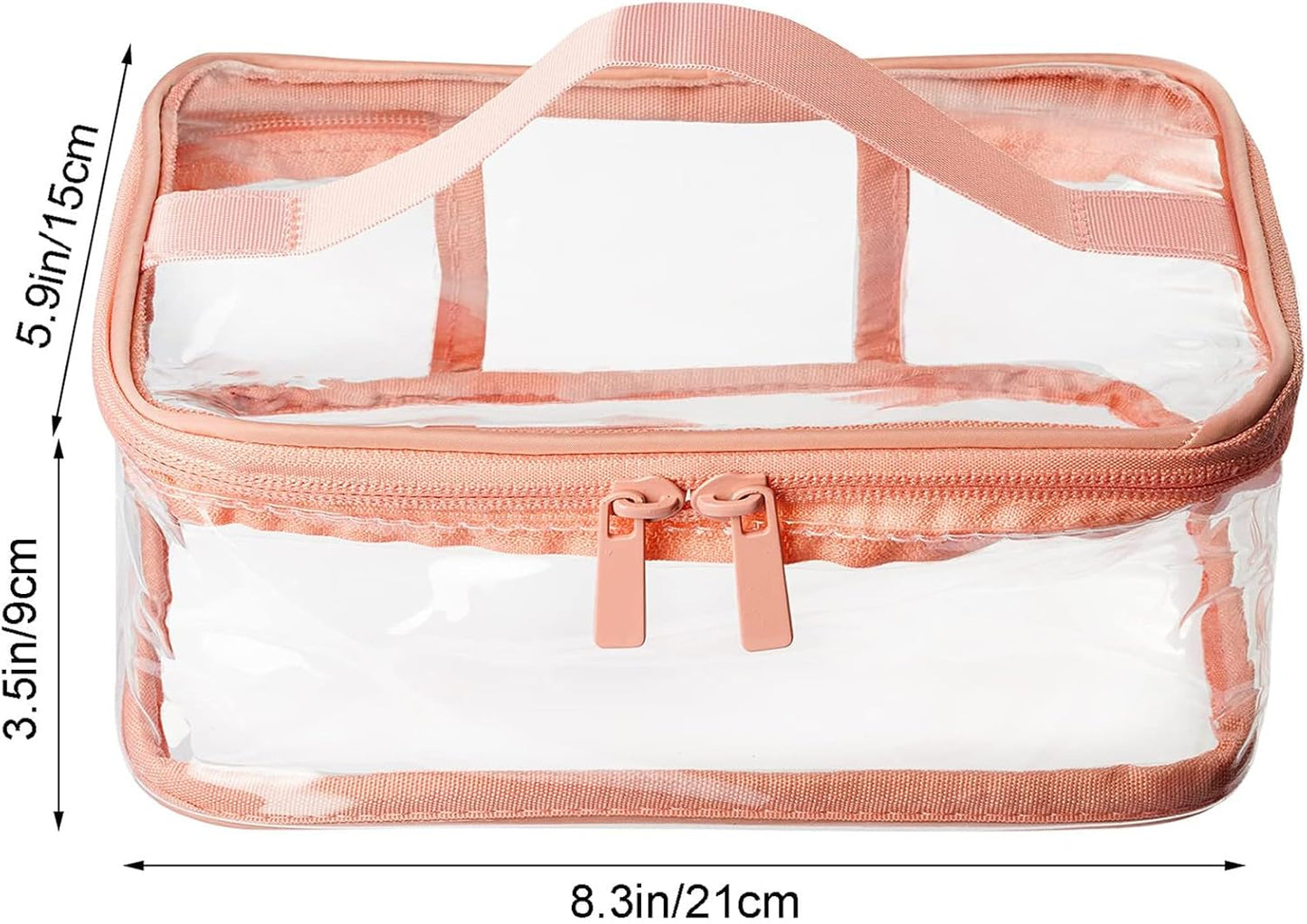 2 Pcs Clear Toiletry Bags Makeup Bag PVC Waterproof Cosmetic Bag for Women Travel Vacation, Bathroom and Organizing