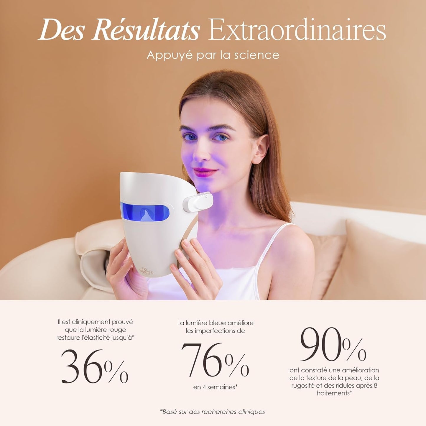 Lumamask LED Light Therapy by Project E Beauty | 7 LED Colors | Anti-Aging & Anti-Blemish Skincare | Reduce Fine Lines & Wrinkles | Remove Dark Spots | Skin Tightening | Lightweight & Wireless