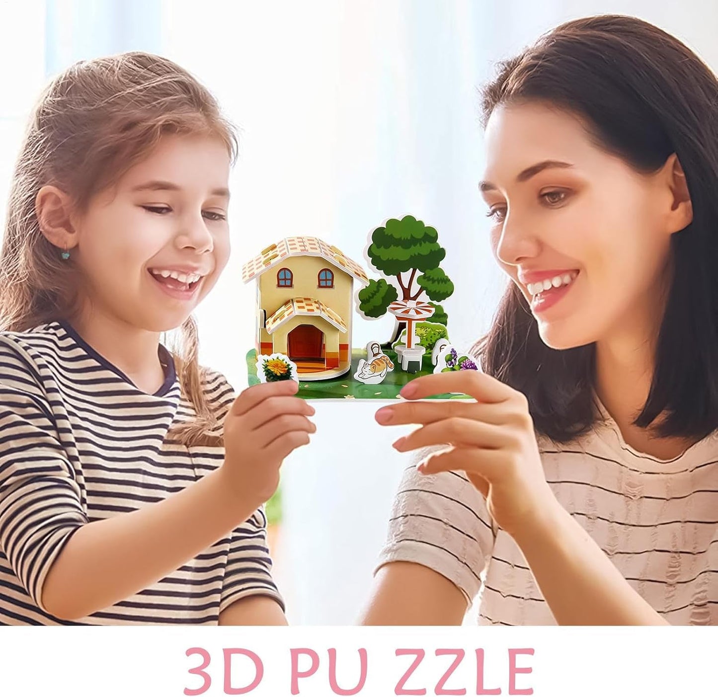 Kids Three-Dimensional Puzzle Kit, Educational Miniature Scene Puzzle Toy, 4.72 Inches, Interactive Early Learning Activity for Boys, Girls, Home Play, Creativity Development
