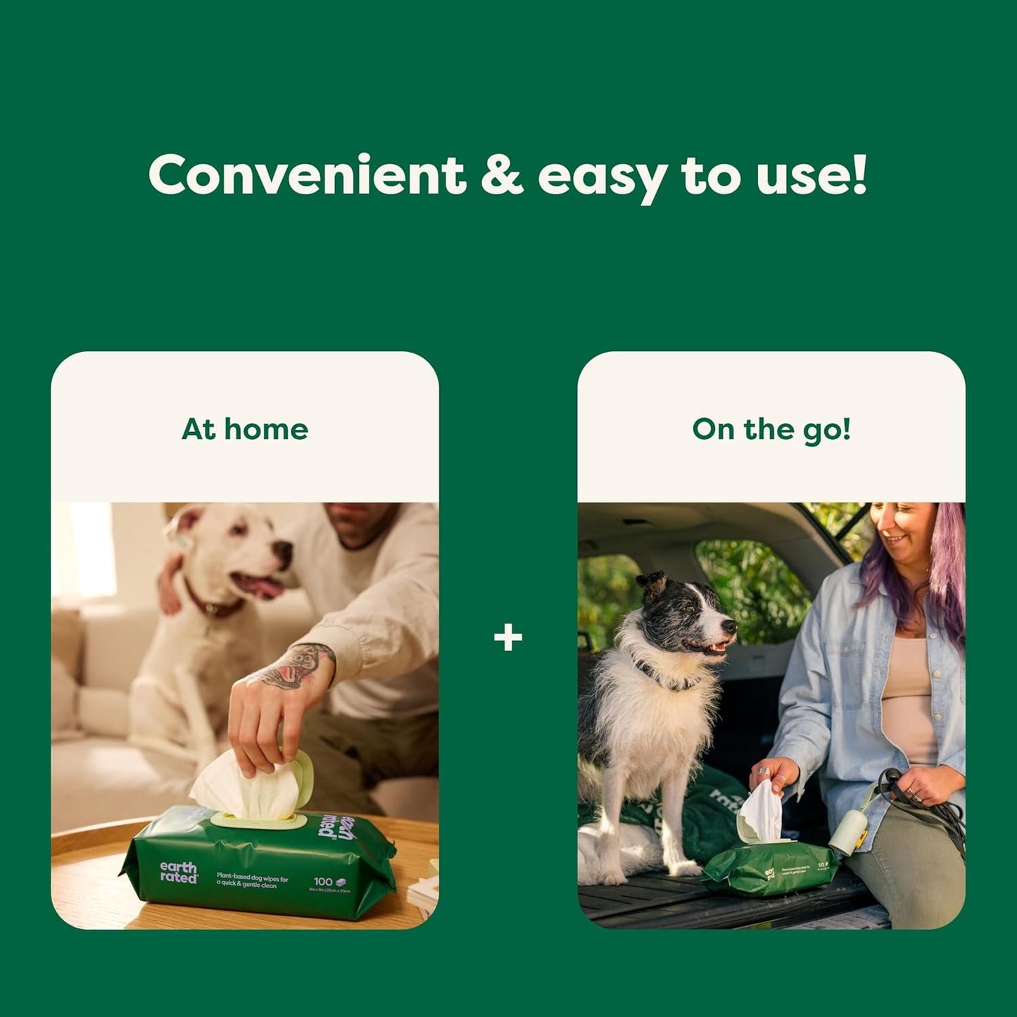 Earth Rated (A Canadian Company) Dog Grooming Wipes, Hypoallergenic, Cleaning and Hydrating, for Paws, Body and Butt, Lavender Scented, 400 Count