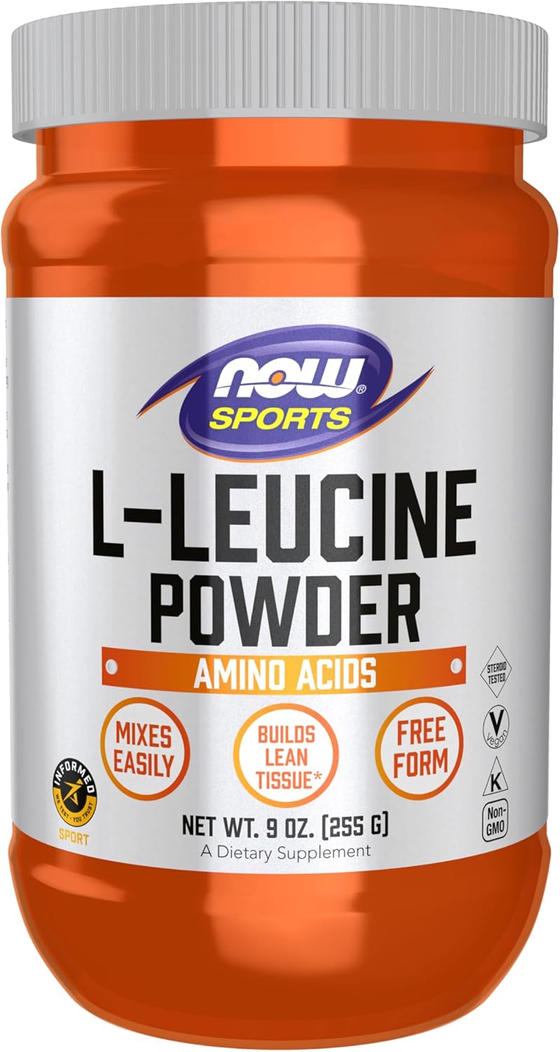 NOW Sports Nutrition, L-Leucine Powder, Amino Acids, 9-Ounce
