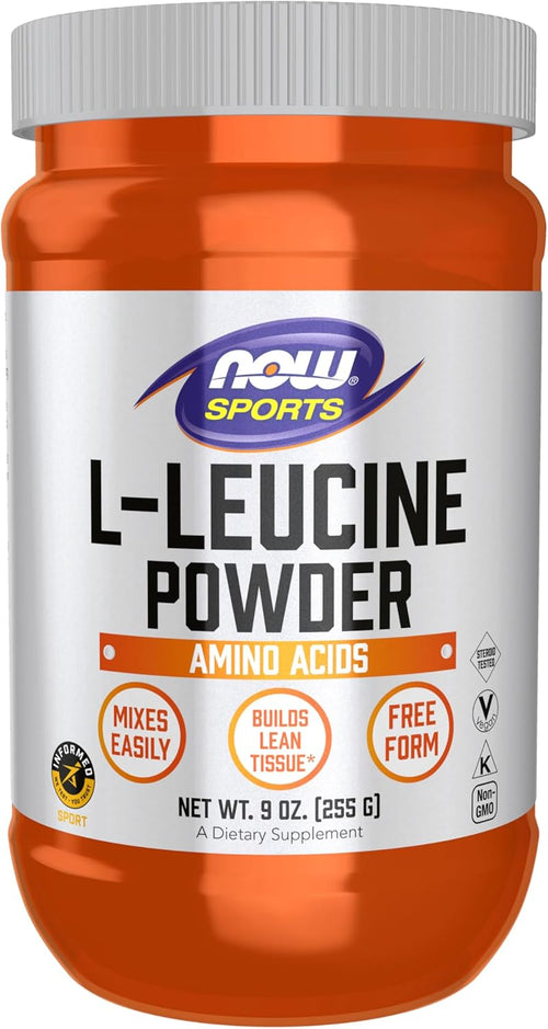 NOW Sports Nutrition, L-Leucine Powder, Amino Acids, 9-Ounce