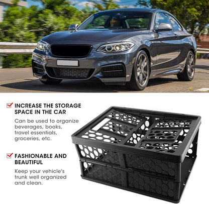 Basket for Trunk of Car, Car Trunk Storage Box Trunk Storage Shopping Crate Basket Fit for