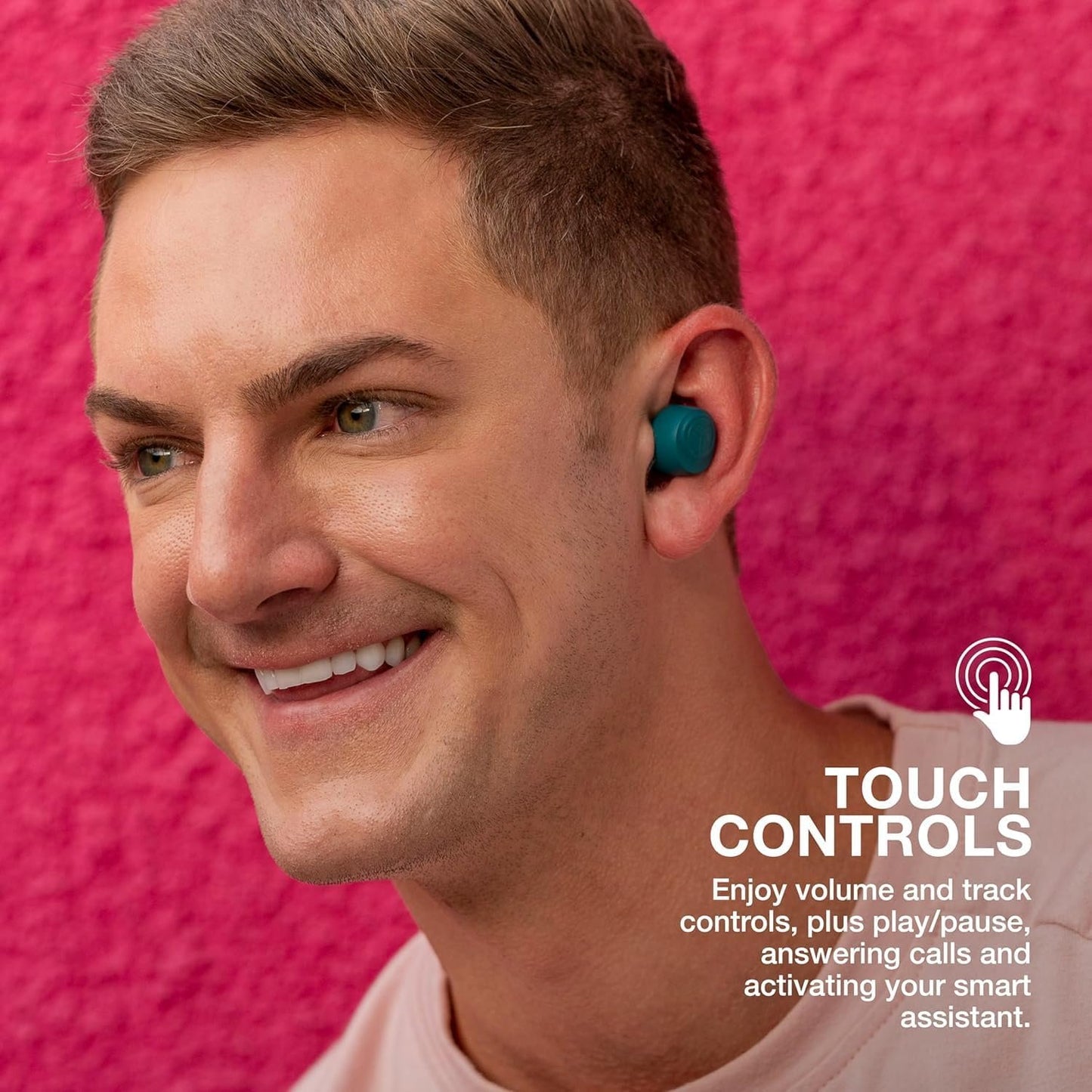 JLab Go Air Pop True Wireless Bluetooth Earbuds & Charging Case - Teal, Dual Connect, IPX4 Sweat Resistance, Bluetooth 5 Connection, 3 EQ Sound Settings Signature, Balanced, Bass Boost