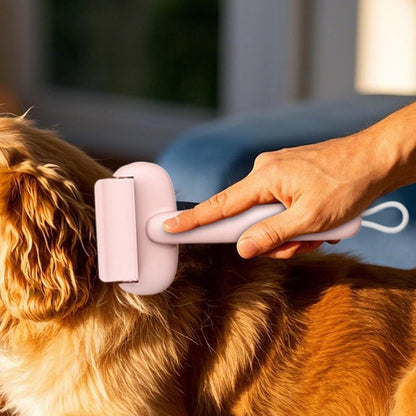 Shedding Brush, Dematting Comb, Mat Detangling Remover Grooming Tool Stainless Steel, Ergonomic Abs Handle, Comfortable Grip for Dogs and Cats Matted Hair, 9.45 Inches
