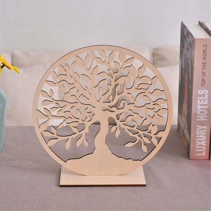 VIDSTW Home Decorations, Tree of Life Wooden Decoration, Home Objects Gift Idea, Wooden Tree of Life, Home Decorative Figurines for DIY, Wedding Decorations