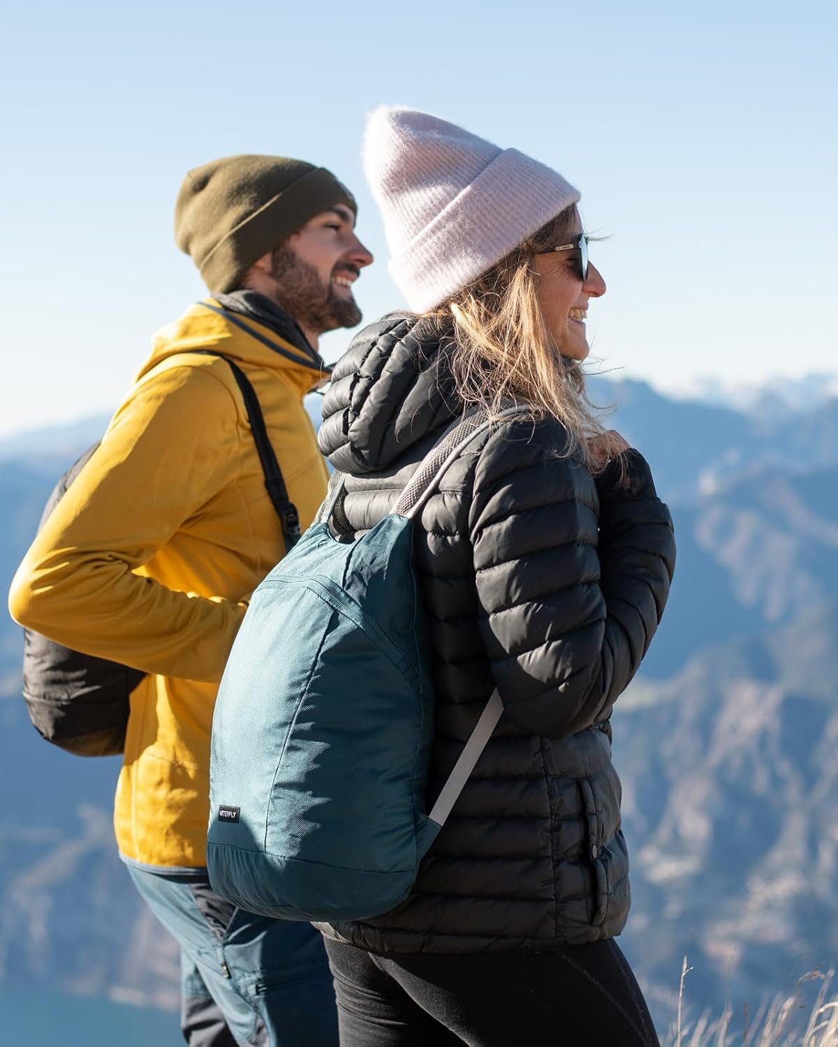 WATERFLY Foldable Lightweight Hiking Backpack: 15L Packable Daypack Men Women Ultralight Thin Day Pack for Travel Camping