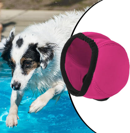 Dog Ear Covers, Puppy Snood Wrap, Bath Grooming Protector, Cloth Washable Pet Headwear, Shower Swimming Ear Guard, Medium Large Fit, Sturdy, Home Use Hygiene