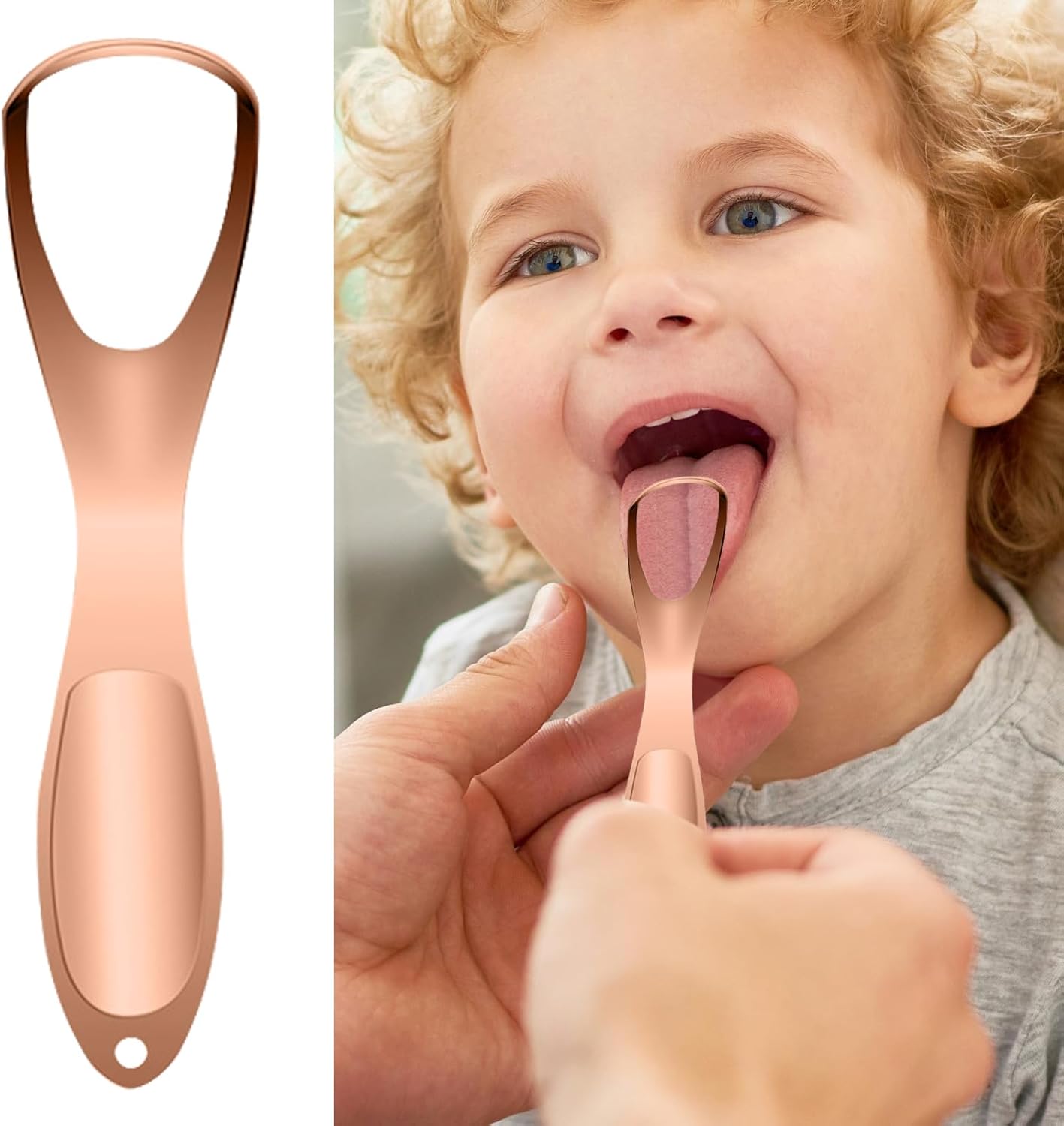 Tongue Scraper, Oral Care Cleaning Tool, 5.71 x 1.38 in Stainless Steel Tongue Cleaner, Fan Shape Design, Authentic Construction for Daily, Adult, Bathroom Use
