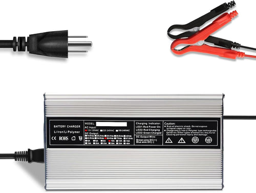 58.4V 10A, AC-DC Battery Charger, Dedicated Best Solution for 48V Lithium Iron Phosphate, LiFePO4 Battery Recharging Support Charging Solar Off-Grid, Backup Power, RV Marine Trolling Motor Lawn Mower