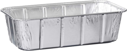 PLASTICPRO [2 Lb 10 Pack Disposable Loaf Pans Aluminum Tin Foil Meal Prep Bakeware - Cookware Perfect for Baking Cakes, Bread, Meatloaf, Lasagna 2 Pound 8.5'' X 4.5'' X 2.25''