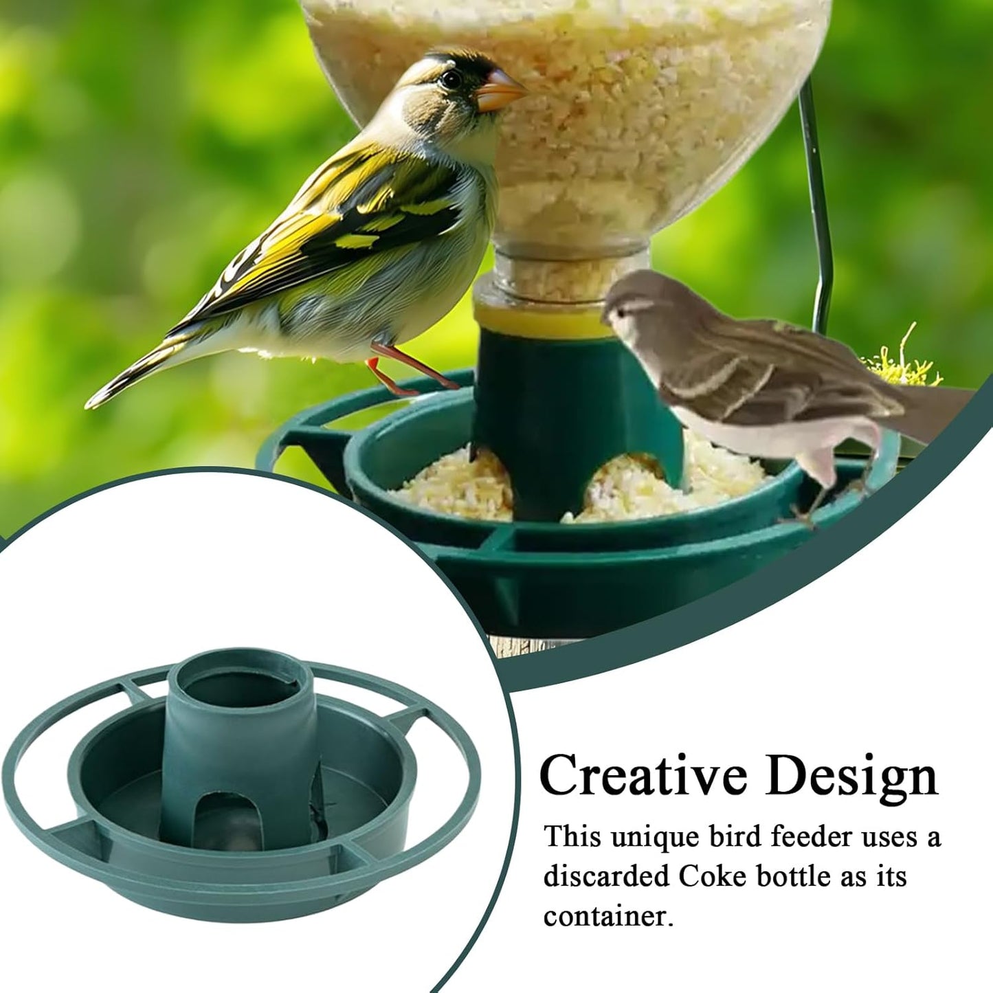 Outdoor Bird Feeder | Parrot Watering Bowl | Parrot Watering Container for Lawn Patio Backyard, Hangable Parakeet Feeding Bowl