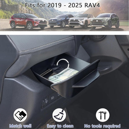 JDMCAR Driver's Drawer Box Compatible with Toyota RAV4 Accessories 2025 2024 2023 2022 2021 2020 2019 Drivers Side Cubby Drawer Organizer Storage Interior Accessories