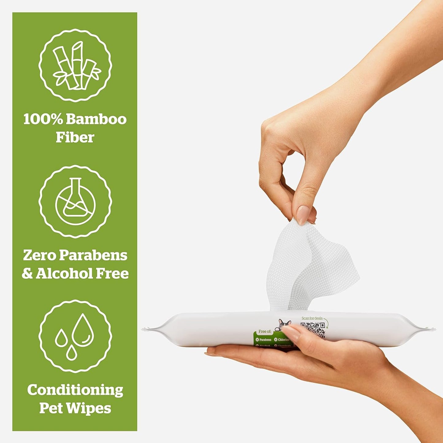 Pogi’s Dog Grooming Wipes Travel Packs – Fragrance-Free & Hypoallergenic Pet Wipes for Quick Cleaning of Paws, Body & Butt (240-Count)