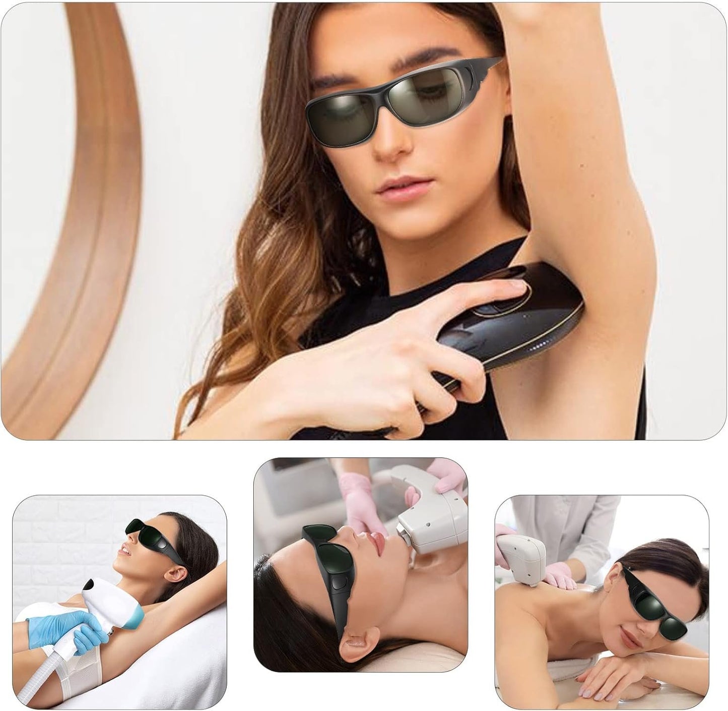 Laser Safety Glasses 200nm-2000nm Protective Goggles for Laser Hair Removal and Cosmetology Operators with Eye Protection