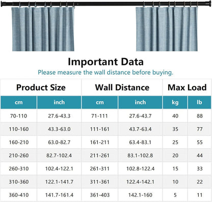 Oxdigi Tension Shower Doorway Curtain Rod/Adjustable 43.3-63 inches No Drilling Window Curtain Rod for Bethroom, Indoor Decor/Matt White