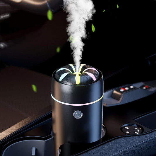 Gonlink Car Humidifier Diffuser - Smart Cool Mist Air Freshener for Essential Oils - USB for Car, Home, Office, Bedroom (Black)