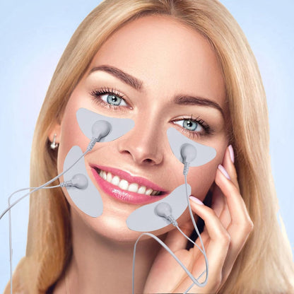 Firming Facial Massager - Lifting Facial Massager | Face Lift With Patch Pads | Ems Face Massage 8 Modes | Microcurrent Face Muscle Stimulator, Face Lifting Instrument For Face Slimming
