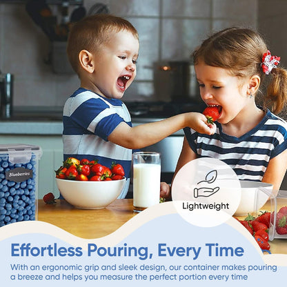 Chef's Path Airtight Food Storage Containers Set - 12 PC/Small Size - 2L- Kitchen Pantry Organization - BPA-Free Plastic Canisters - Includes Labels - Marker and Spoon Set