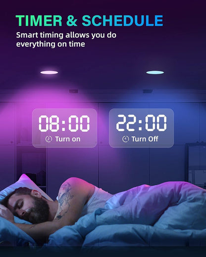 16 Pack Smart Recessed Lighting 6 Inch, Ultra-Thin LED Recessed Lighting 12W 1200LM Smart Downlight with Junction Box, Compatible with Alexa/Google Assistant, Hub Included - ETL and Energy Star