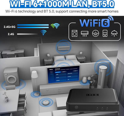 Android TV 11.0 TV Box, G1 Smart TV Box Compatible with Netflix Google, 4GB + 32GB Streaming Box, 4K 60fps HDR 10+, Google Assistant,Dolby Vision&Audio,AV1, Wi-Fi 6, BT 5.0 Amlogic S905X4