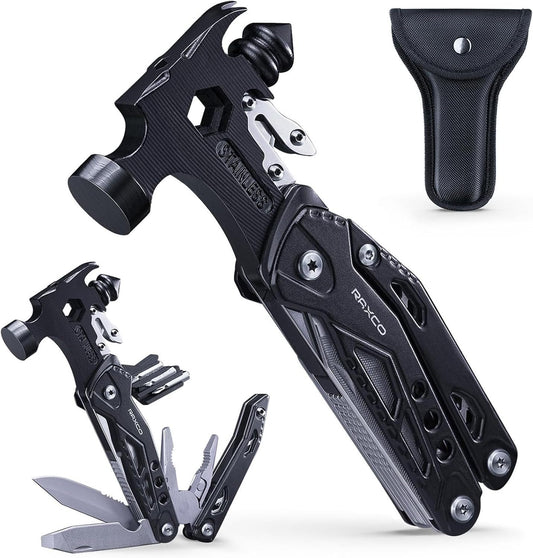 RAXCO 15-in-1 Multitool-Claw Hammer, Pliers,Belt Cutter & Safety Glasses Breaker
