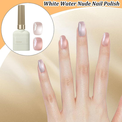 Nude Jelly Gel Polish, Milky White Sheer Nail Color, Light Pink Translucent Beauty Care, Natural Manicure Art for Women, Girls, Salon, Home and Long Lasting Gloss Finish