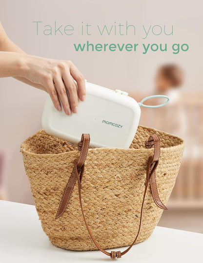 Momcozy 7 in 1 Bottle Cleaning Kit - Baby Bottle Cleaner Set with Silicone Brush, Nipple Brush, Straw Brush, Soap Dispenser, Drying Rack - Home and Travel Bottle Cleaning Tools for Infants