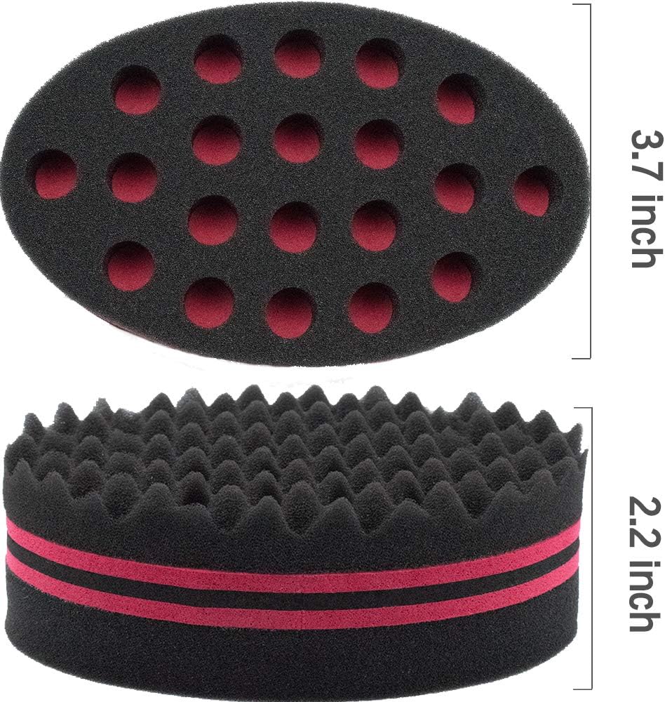 Hair Magic Twist Sponge: Two-Sided Dread Afro Coil Barber Tool for Curling and Waving Men's and Women's Long/Short Hair, 1 Pc
