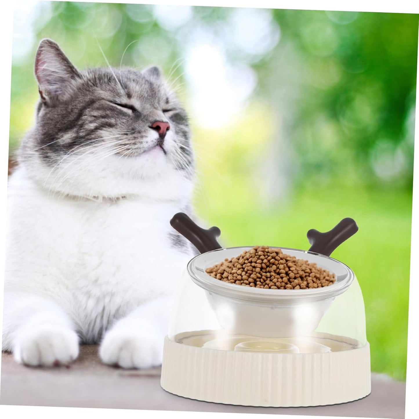 Elevated Cat Bowls Dog Puzzle Feeder Tip Ceramic Feeding Bowl for Cats and Small Dogs Easy to Clean Space Efficient Design for Feeding and Watering