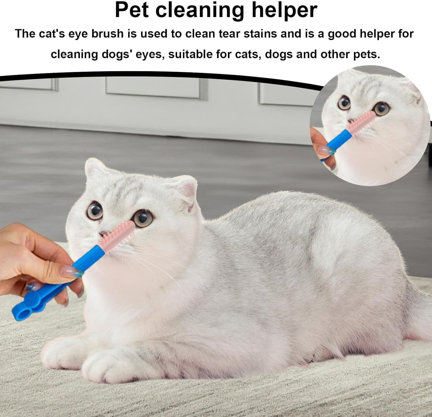 Pet Tear Stain Brush - Hair , Cat Groomer | Portable Dog Tears and Mucus Remover Designed for Effective Dirt Cleaning with Compact and Lightweight Design to Maintain Hygiene and Hygiene