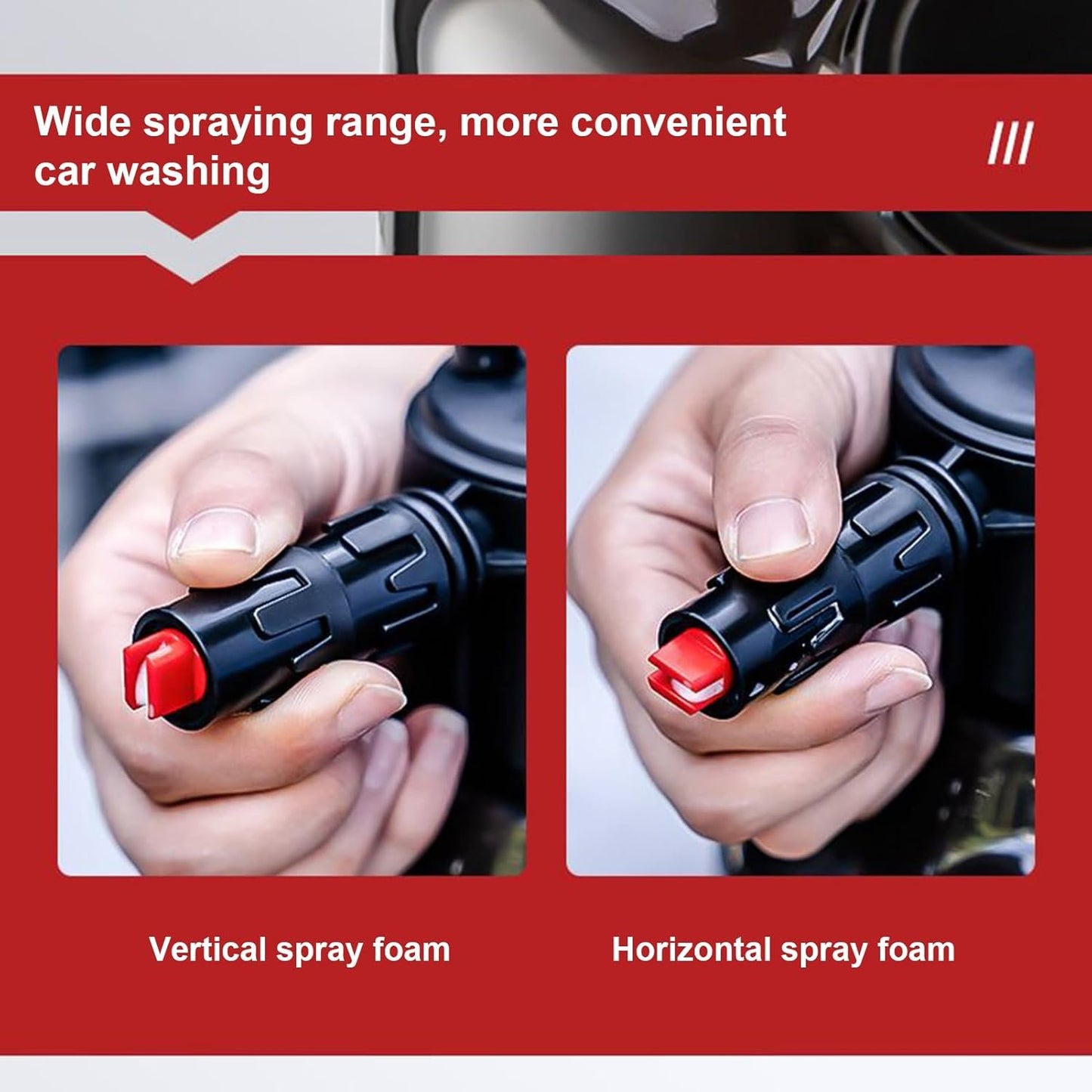 Car Wash Foam Sprayer, Heavy-Duty Garden Hose Sprayer, Adjustable Spray Watering Can, Quick-Connect Attachment for Auto Detailing, Winter Vehicle Care and Rvs Cleaning
