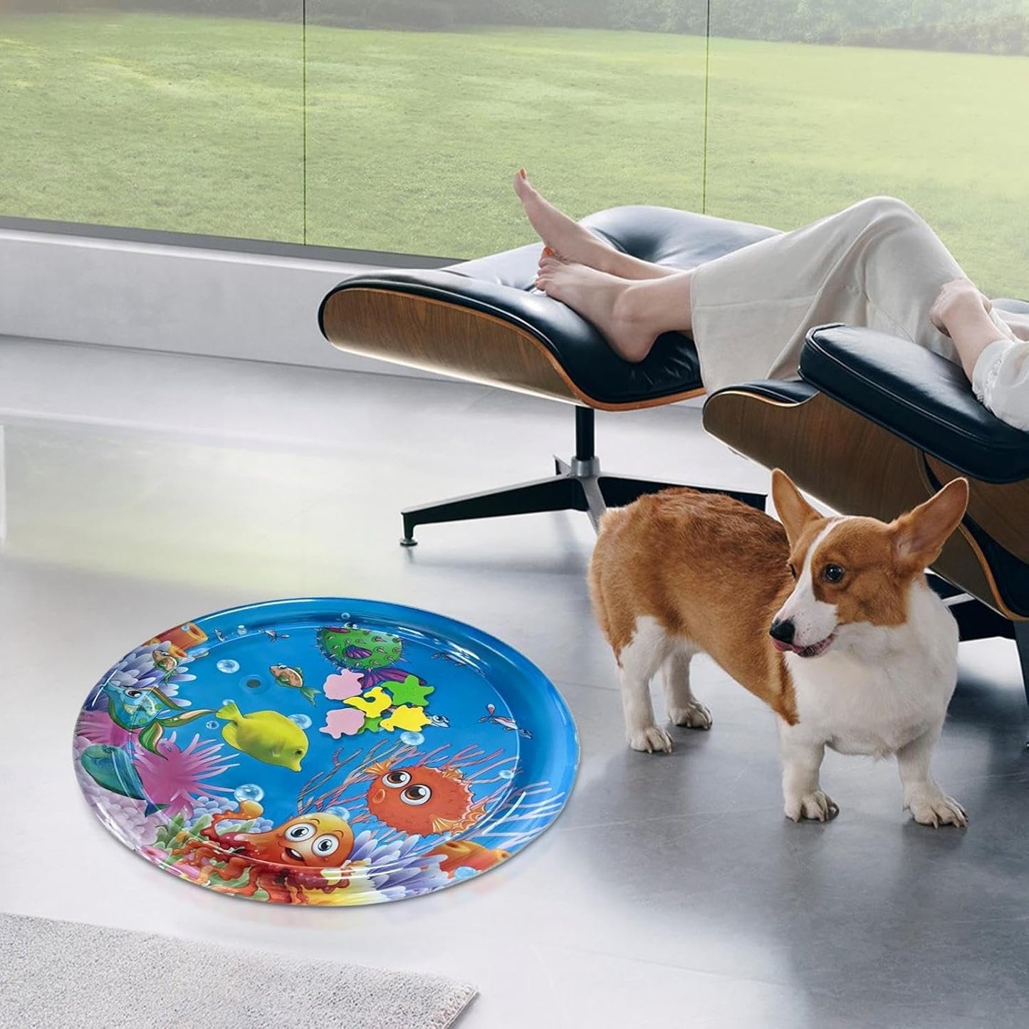 Acqua Sensory Play tappetino, cuscinetto d'acqua per gatti | Pets Babies Cartoon Play Water Pad - Fantastico divertimento giocando a casa d'acqua per dormire a casa esterno per l'intrattenimento per u