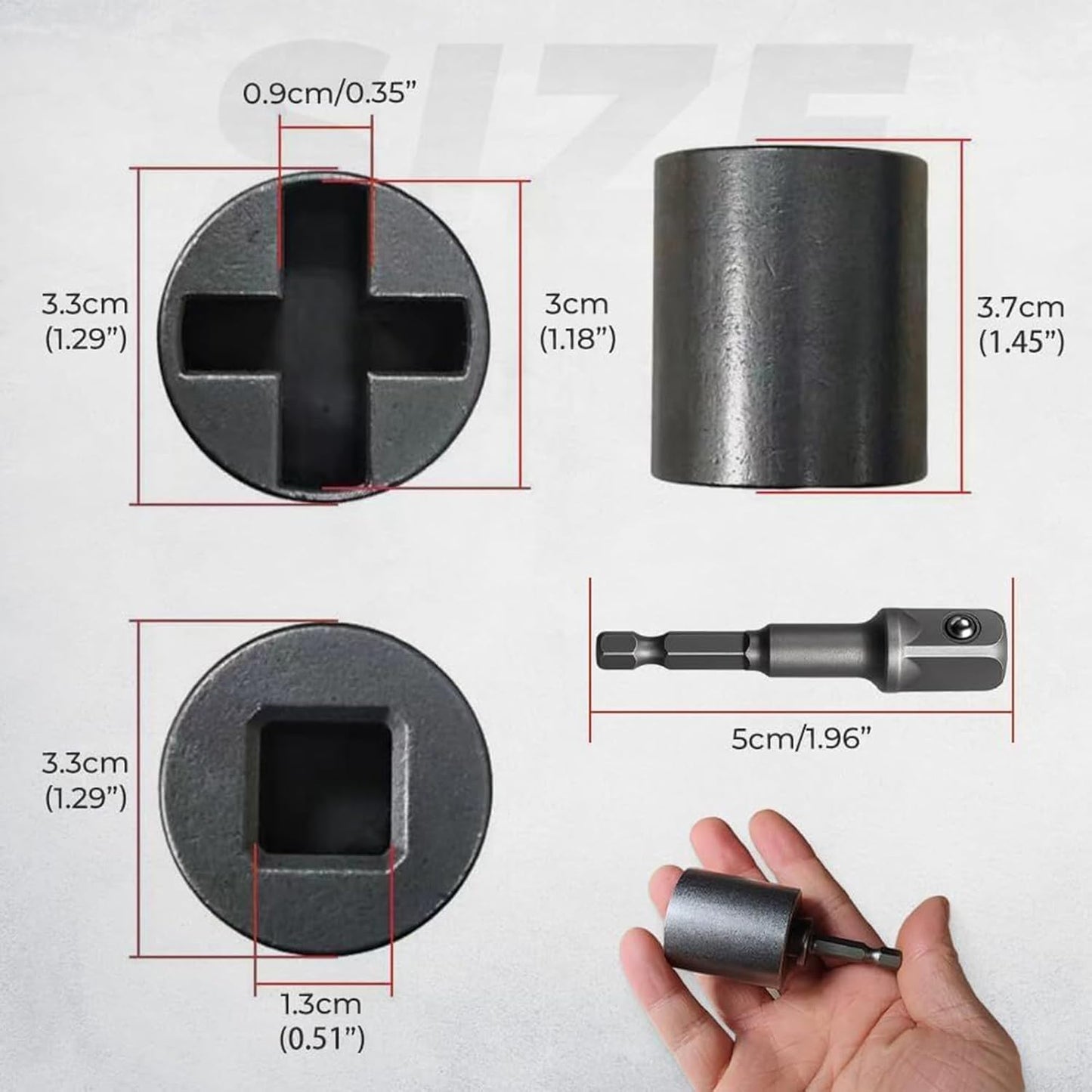 Trailer Jack Drill Adapter, Jack And Drills Attachment, Steel Stabilizer Tool for Camping Setup, Home Garage, RV Leveling Truck Bed, Boat Long Trip Travel Gear, Outdoor