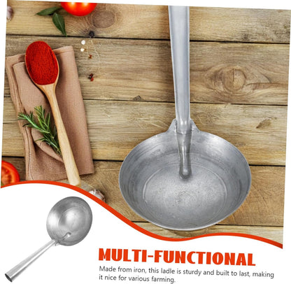 Abaodam Iron Water Ladle Scoop for Feeding and Watering Durable Heavy Duty Metal Construction with Ergonomic