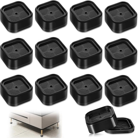 IONPSHG 12 Pack Furniture Risers Stackable Table Risers 1.38 Inch Heavy Duty Adjustable Bed Table Leg Extender Furniture Leg Risers Furniture Lifts Support for Beds Desks Sofa Tables and Chairs