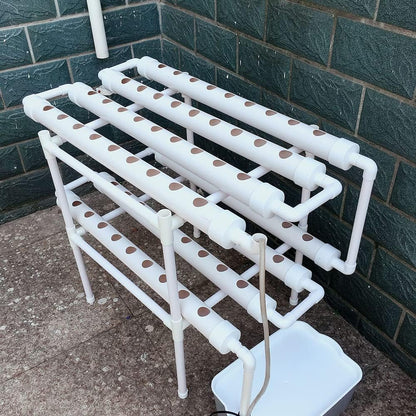72 Plant Points Hydroponic Growing Systems Hydroponic Cultivation Kit Earthless Pipes Automatic Watering Systems for Offices Home Gardens 2 Levels