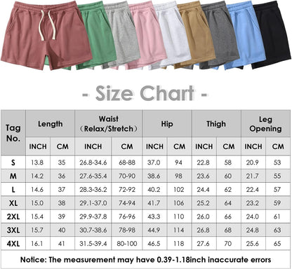 KEOYA Men's Athletic Casual 5" Cotton Blend Solid Shorts with Pockets and Drawstring