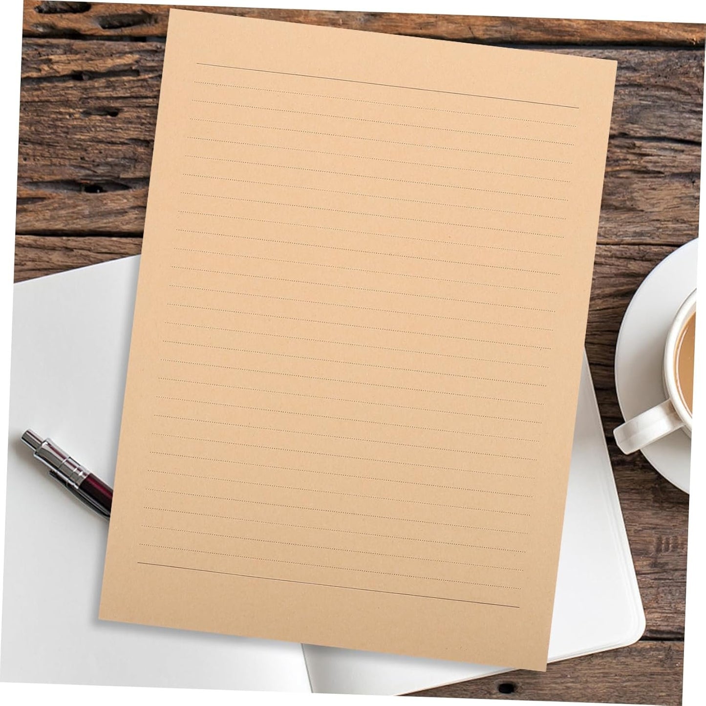 FOYTOKI Vintage Letter Paper Pack of 100 Sheets Lined Writing Paper Letter Stationery A4 Size